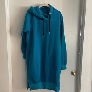 Teal Women's Hoodie Dress